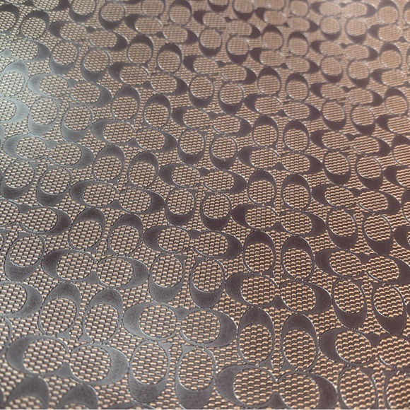 COACH Heritage Signature Embossed PVC Map Messenger Bag in Brown #F70765 - Picture 3 of 12